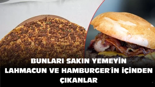 Hamburger ve Lahmacunun İçinden Çıkanlar Mide Bulandırıyor